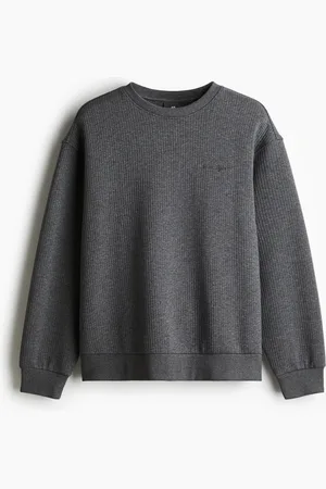 H&M Loose Fit Ribbestrikket sweatshirt