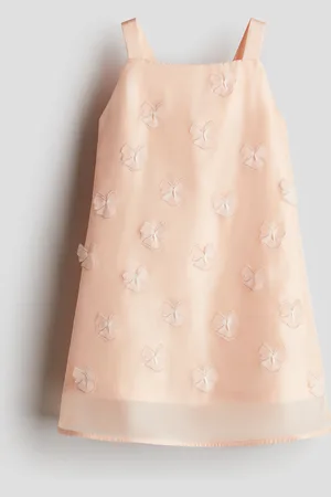 H&M Kjole i organza med applikasjoner