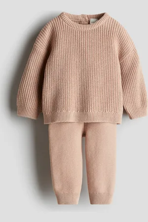 H&M 2-delt strikket sett i bomull