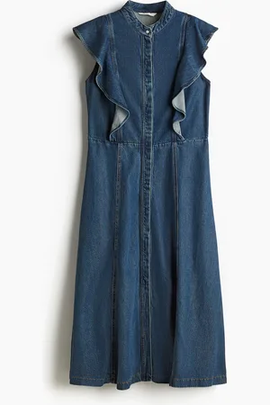 H&M Denimkjole med volanger
