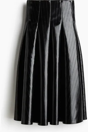 H&M Utsvingt coated skjørt