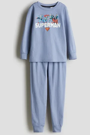 H&M Pyjamas i bomullstrikot med trykk