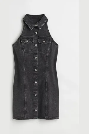 H&M Ermeløs skjortekjole i denim