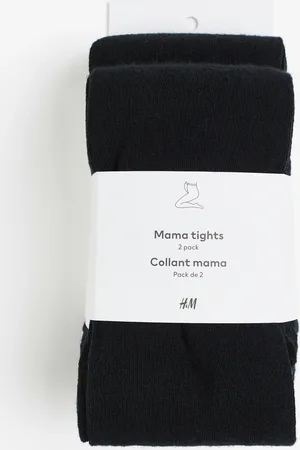 H&M MAMA 2-pack finstrikket strømpebukse