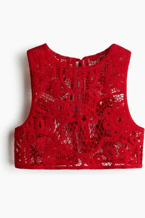 H&M Strandtopp i heklet look