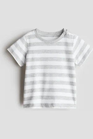 H&M T-shirt i bomullstrikot