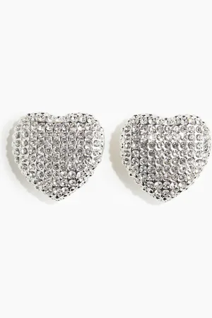 H&M Hjerteformede øredobber i strass