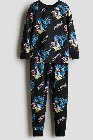 H&M Pyjamas i bomullstrikot med trykk