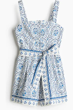 H&M Playsuit i bomullspoplin