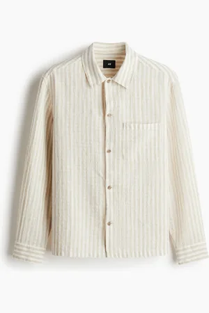 H&M Regular Fit Skjorte i linmiks