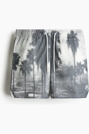 H&M Regular Fit Shorts i mesh med trykk