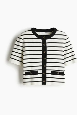 H&M Kort, ribbestrikket cardigan