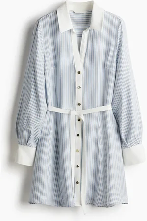 H&M Skjortekjole med knytebelte