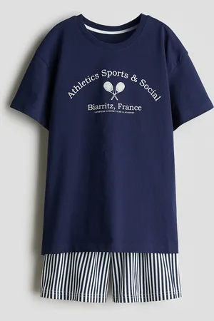 H&M Pyjamas i bomullstrikot