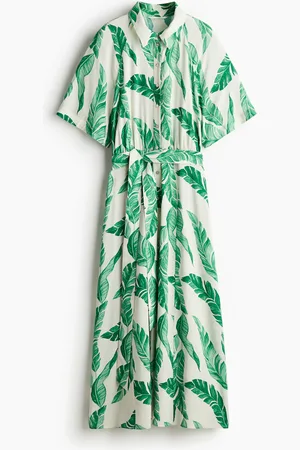 H&M Skjortekjole med knytebelte