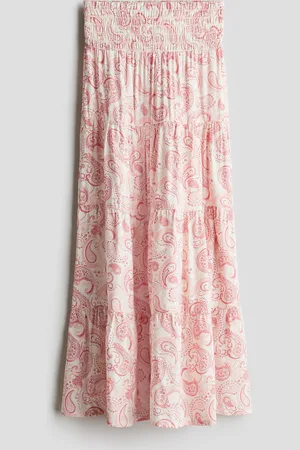 H&M Skjørt med volanger og vaffelsydd midje