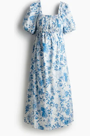 H&M MAMA Poplinkjole i bomullsmiks