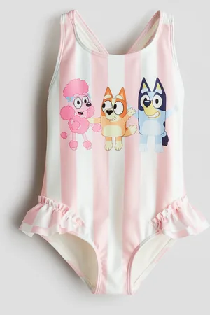 H&M Badedrakt med volang og trykk