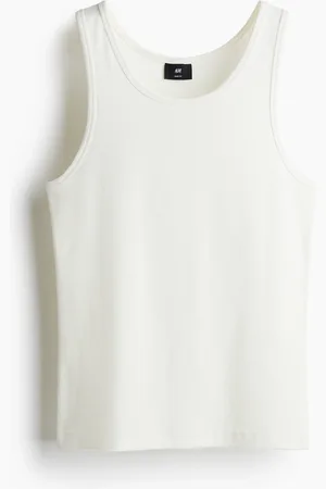 H&M Slim Fit Ribbestrikket singlet