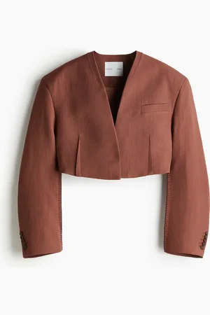 H&M Kort blazer i linmiks