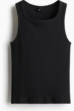 H&M Slim Fit Ribbestrikket singlet