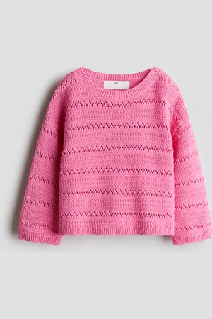 H&M Pointellestrikket genser i bomull