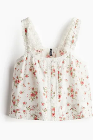 H&M Stroppetopp med blonder