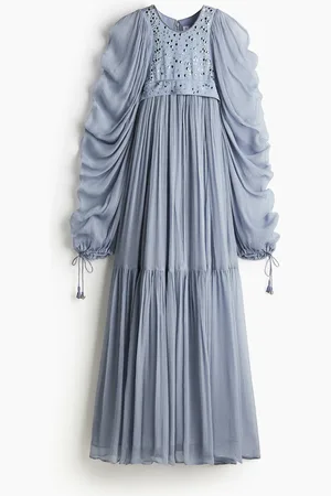 H&M Kjole i chiffon med strass