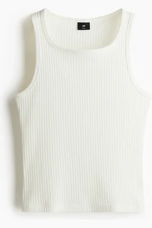 H&M Slim Fit Ribbestrikket singlet