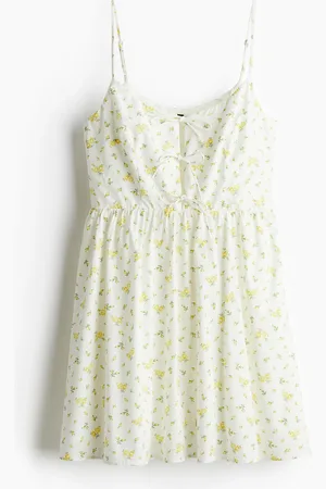 H&M Kjole i poplin med knyting