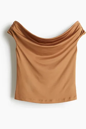 H&M Drapert off shoulder-topp