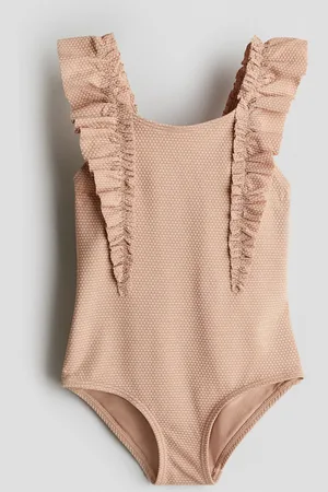 H&M Strukturmønstret badedrakt med volanger