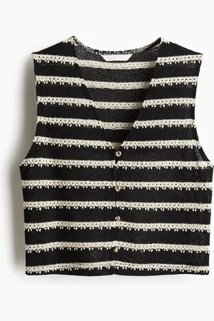 H&M Vest i strukturmønstret trikot