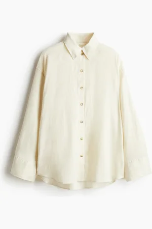 H&M Oversized skjorte i lin