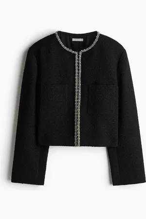 H&M Jakke i bouclé med strass