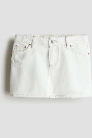 H&M Denimskjørt med hardt slitte detaljer