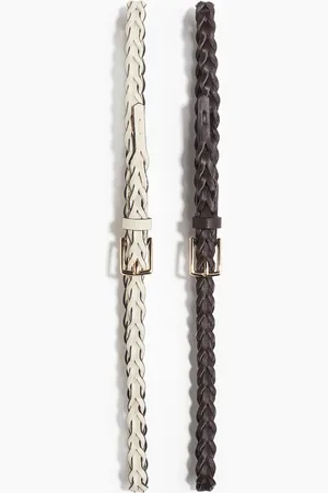 H&M 2-pack flettet midjebelte