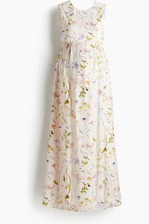 H&M MAMA Lang kjole med sløyfe bak
