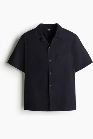 H&M Regular Fit Kortermet skjorte i linmiks