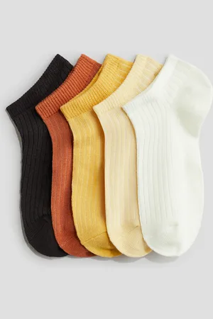 H&M 5-pack ribbestrikkede ankelsokker