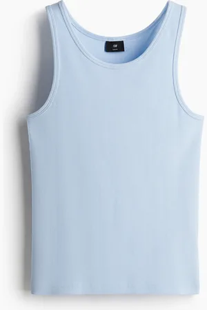 H&M Slim Fit Ribbestrikket singlet