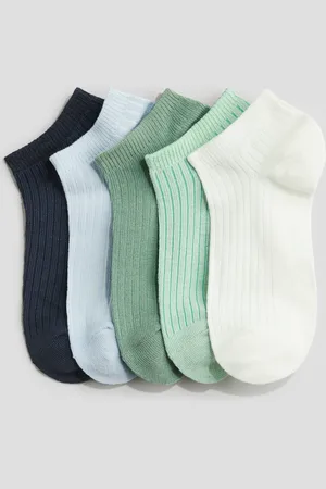H&M 5-pack ribbestrikkede ankelsokker