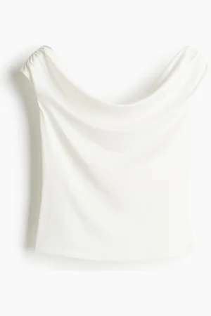 H&M Drapert off shoulder-topp