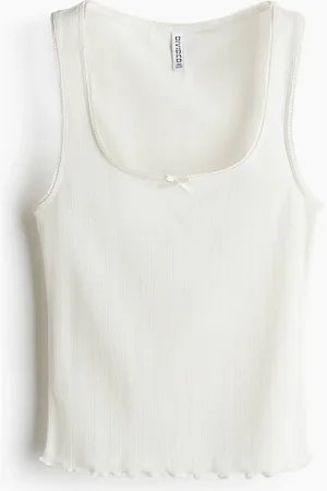 H&M Pointellestrikket singlet i trikot