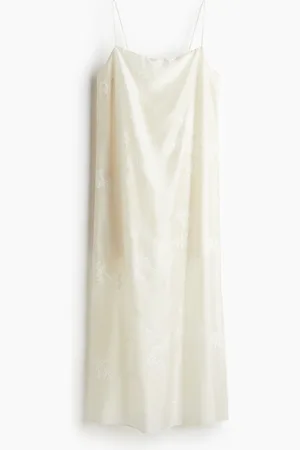H&M Embroidered slip dress