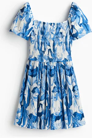 H&M Krinklet kjole med vaffelsydd liv
