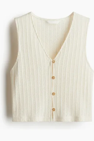 H&M Vest i strukturmønstret trikot