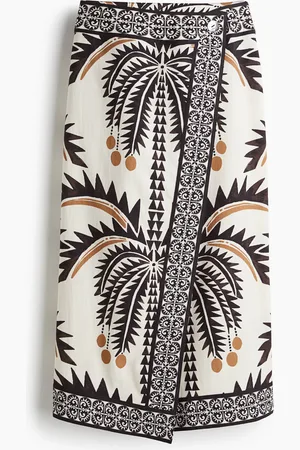 H&M Omslagsskjørt med trykk