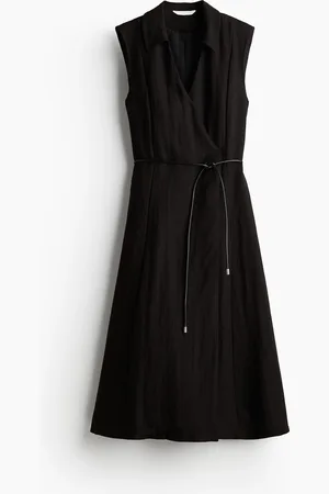 H&M Omslagskjole med knytebelte