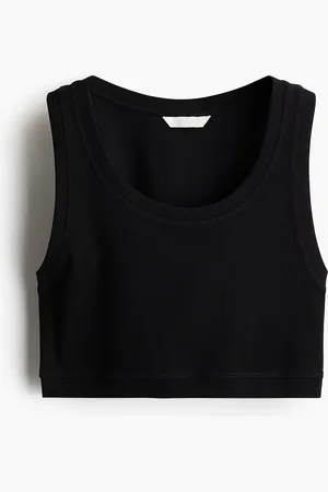 H&M Kort ribbestrikket singlet